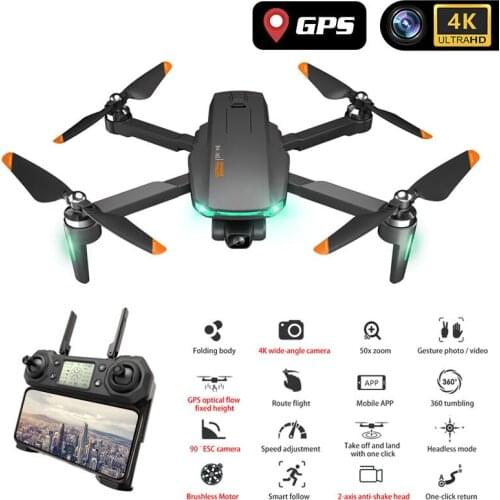 New GD91 Pro Drone With 4K Camera HD Optical Flow Positioning GPS brushless Auto Follow Shot RC Foldable Helicopter Quadrocopter