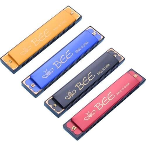 Harmonica 16 Holes Harp 20 C Tone Diatonic Harp key C Blues Jazz band mouth organ Harp Early Education Baby Music Sense Training