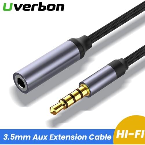Hifi Aux 3.5mm Jack Cable Male to Female Audio Extension Cable with Microphone Stereo For Headphones Car Xiaomi Redmi AUX Cord