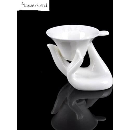 Ceramic Tea Infuser Tea Strainer Teaware Tea Ceremony Tea Set Filter White Porcelain Tea Filter Tea Leak Kitchen Accessories