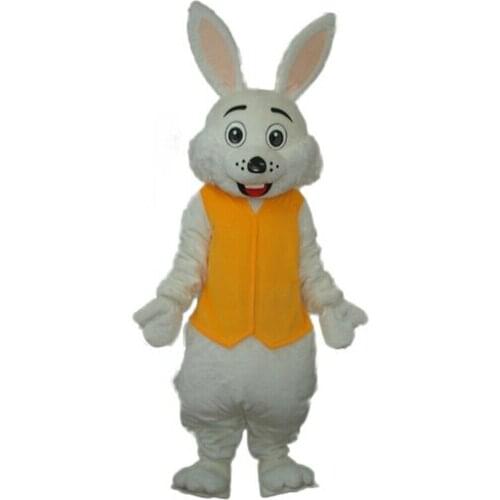 Easter Rabbit Mascot Costume Yellow Vest Cosplay Furry Suits Party Game Fursuit Cartoon Dress Outfits Carnival Halloween Xmas
