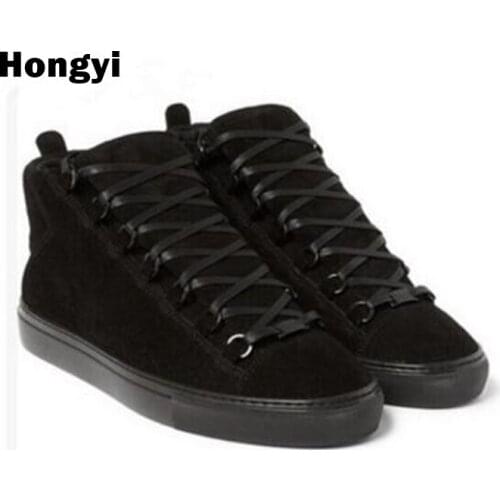 Fashion High top Mens Casual Shoes High Quality Men PU Leather Lace Up Sneakers men zapatos de hombre