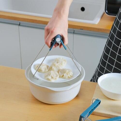 Kitchen Stainless Steel Bowl Holder Clips Anti-scalding Cup Clips Creative Dish Plate Clamp Household Steaming Gripper
