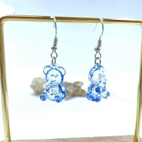 Fashion earrings cute and playful bear earrings new earrings ins earrings ladies fashion earrings