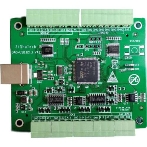 USB3213A Data Acquisition Card 10V/15V 8 Way 12 Bit ADC DAC100K DIO PWM Count