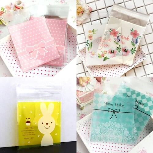 25pcs 10*13cm Opp Big Lovely Self-Stick Transparent Packaging Cute Bracelets Earring Necklace Gift Bags for Jewelry Box Package