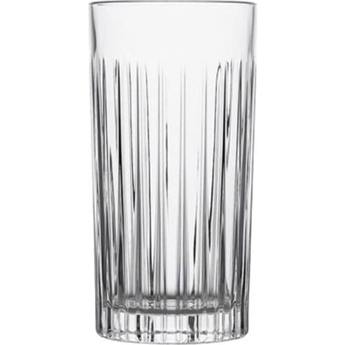 Clear Highball Glasses Diamond Cut Drink Glasses Tumbler Beverage Set