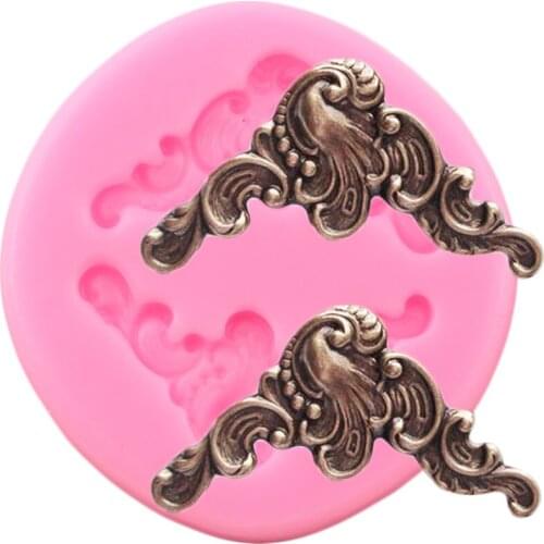 DIY Sugar craft Cake Vintage Relief Cake Border Silicone Molds Fondant Mould Cake Decorating Tools Chocolate Gumpaste Mold