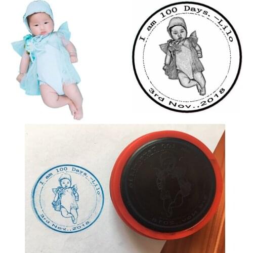 5CM Custom Stamps Personalized Special Self-Inking Photosensitive Seal Souvenir Birthday Gift DIY Photo Stamp for kids