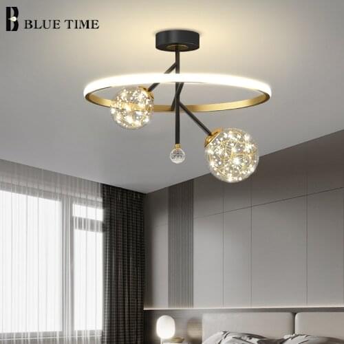 New Arrivals LED Chandeliers Home Indoor Lights for Living Room Dining Room Kitchen Decor Ceiling Chandelier Lighting Black Gold