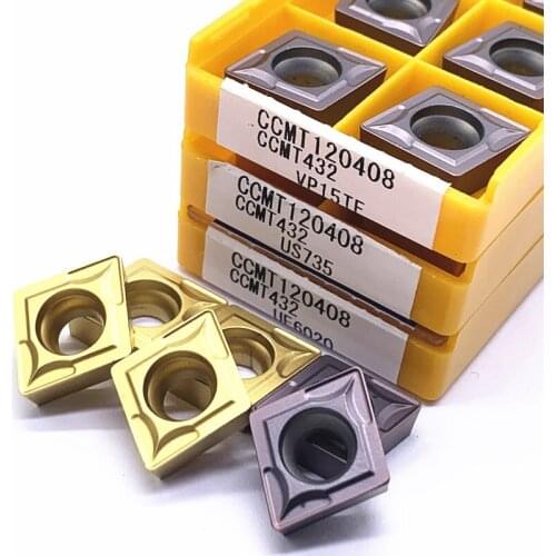 CCMT 120408 VP15TF UE6020 Carbide Inserts Lathe Cutter Turning Tool CNC CCMT 120404 UE6020 Machine Cutting Tools Tungsten Carb