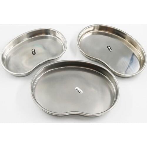 High-quality 304 thick stainless steel anti-iodine disinfection tray, curved tray, beauty equipment, waist tray, large, medium a