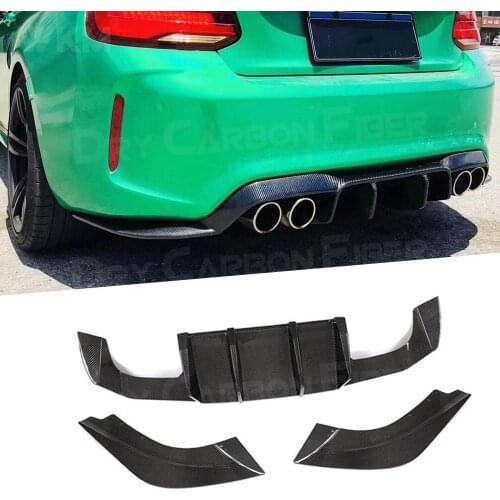 Carbon Fiber Rear Diffuser Lip for BMW F87 M2 M2C Competition 2016 - 2018 Car Rear Bumper Diffuser Lip Spoiler Splitters FRP