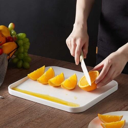 1pc Kitchen Cutting Board U-shaped Slope Design Chopping Board Anti-slip Cutting Board for Meal Vegetable Fruit Chopping Block