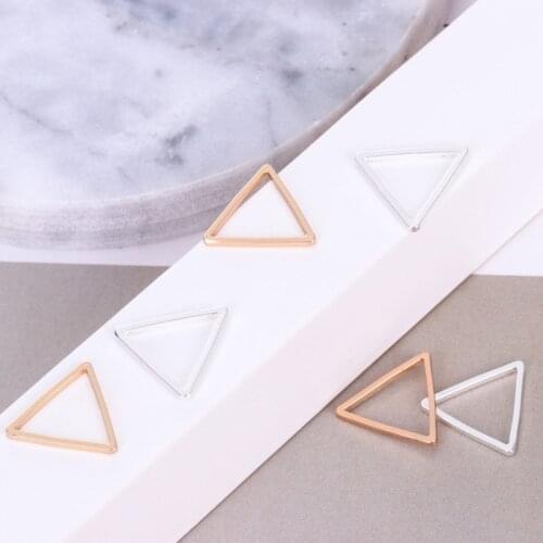 10 pieces/batch KC gold, used for DIY earrings, triangle earrings, pendant, jewelry accessories, found simple fashion charm earr