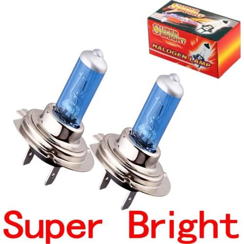 2pcs H7 55W DC 12V Fog Lights Halogen Bulb Auto Halogen Lamp Bulb Super Bright White Headlights Lamp Bulbs Car Light Source Park