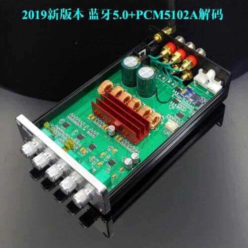 2020 New Breeze Audio DP1 HiFi 2.1 Channel TPA3116D2 Full Digital Audio Amplifier 50W*2+100W*1 Subwoofer Amplifier Bluetooth5.0