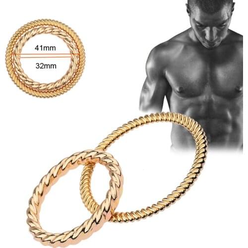 32/41mm Metal Cock Ring Penis Ring Scrotum Bondage Semen Lock Ring Sex Toys for Men Sex Delay Ejaculation Chastity Sex Products