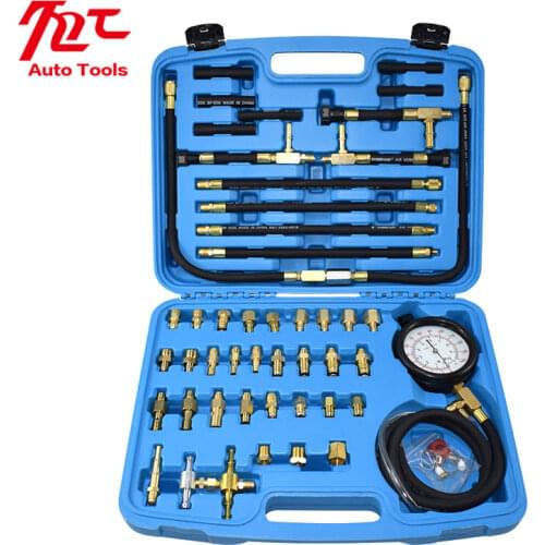 The New 46 PCS TU-443 Deluxe Manometer Fuel Pressure Gauge Engine Testing Kit Fuel Injection Pump Tester