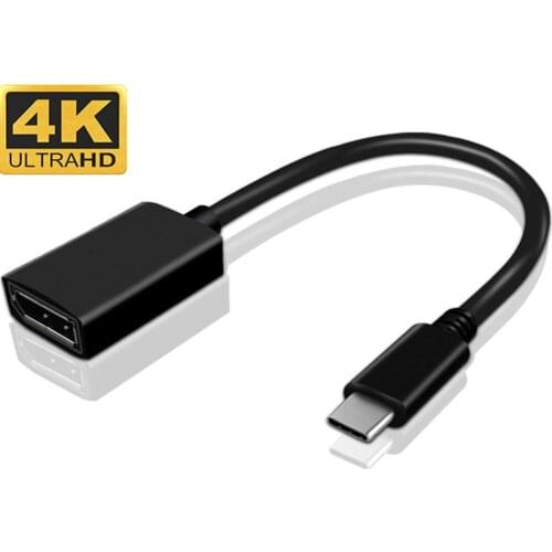 4K USB Type C to DP Adapter HD USB 3.1 USB-C to dp Adapter Male to Female Converter for MacBook2016/ Matebook/Smasung S8