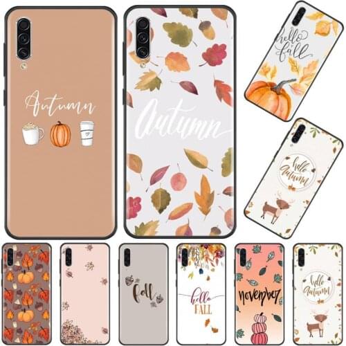 Pumpkin happy autumn fall Phone Case For Samsung A20 A30 30s A40 A7 2018 J2 J7 prime J4 Plus S5 Note 9 10 Plus