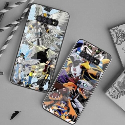 Digimon Adventure Anime Phone Case Tempered Glass For Samsung S20 Plus S7 S8 S9 S10 Plus Note 8 9 10 Plus