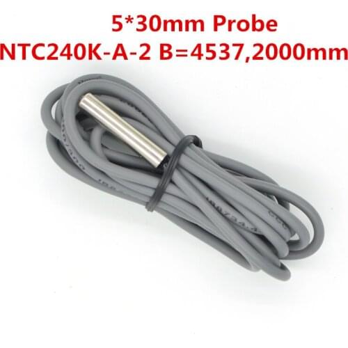 Free Ship 5PCS 5*30mm 240K B=4537 2M Controller Temperature Sensor NTC220 NTC240 240K Thermistor Temperature Measurement Probe