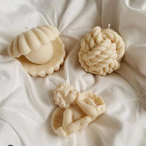 Diy Candle Molds Silicone Mold Woolen Ball Design Handmade Candle Making Scented Candle Wax Mold Home Decor