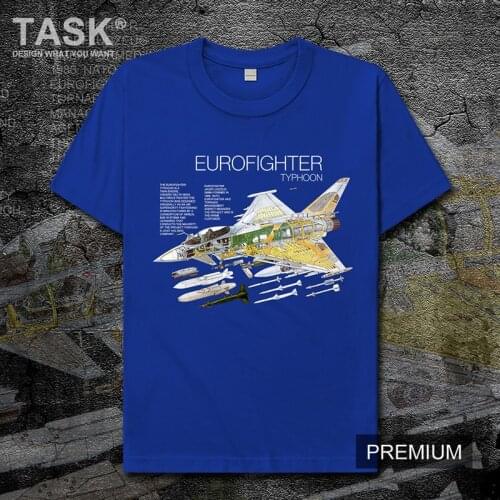 Europe Typhoon fighter weapon fans 100% cotton T-shirt mens O-Neck sport hipster cotton half sleeve tees summer streetwear shirt