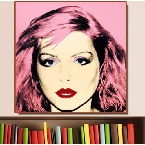HD Print Andy Warhol Debbie Harry 1980 Pop Art Canvas Painting Portrait Posters and Prints Wall Art Pictures for Home Decor
