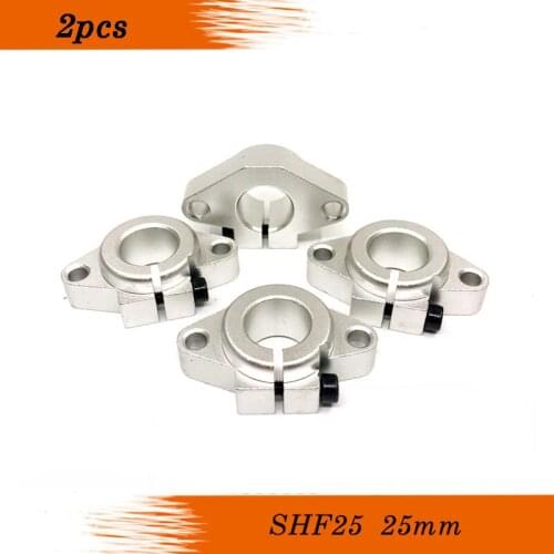 2pcs/lot SHF25 25mm Linear Shaft Support Linear Rod Shaft End Support XYZ Table CNC parts