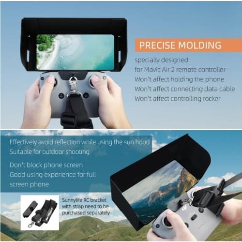 Mavic Mini 2 Mobile Phone Sun Hood Magnetic Foldable Sunshade Accessories for DJI Mavic Air 2/Air2S/ Remote Controller