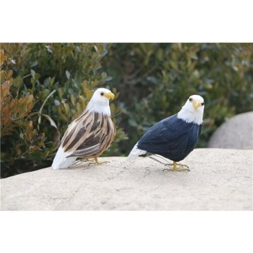 Mini cute real life eagle model plastic&feathers eagle doll toy gift about 11cm xf3010