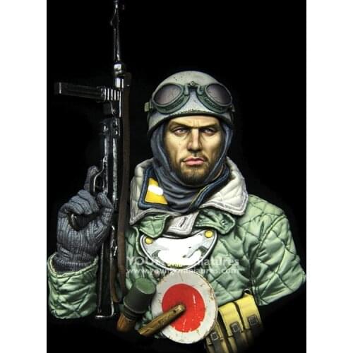 1/10 Fallschirmjager 1943, Resin Model Bust GK, World War II military theme, Unassembled and unpainted kit