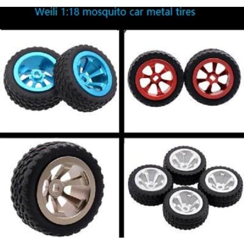 Model wheels 1:28 Four- drive remote control car K969 K989 P929 Mini rueda de goma upgrade accessories aluminum tire racing