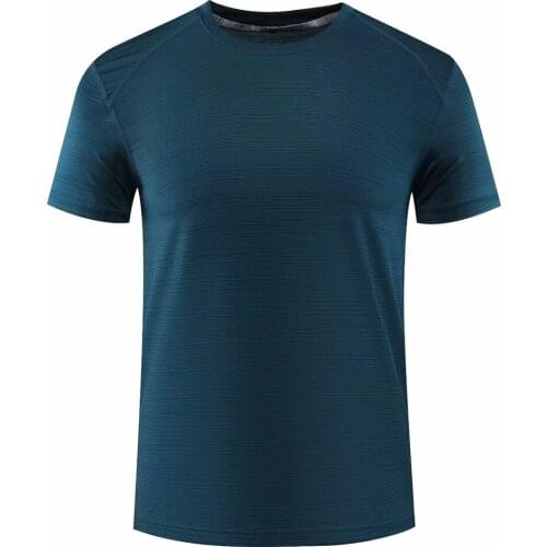 Shirt Homme GymTraining Shirts Dry Fit T-Shirts Running Slim Fit Tops Tees Sport Men 's Fitness Gym T Shirts Muscle Tee 2019