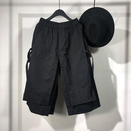 Owen Seak Men Casual Cargo Harem Pants High Street Wear Hip Hop Ankle Length Mens Clothing Sweatpants Autumn Black Pants