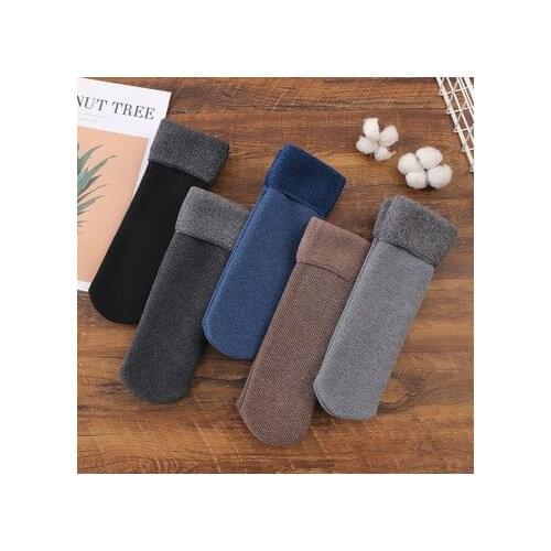 Winter Thickened Middle Cotton Socks Mens Plush Loop Snow Soft Warm Socks Thermal Wool Cashmere Sleep Breathable Socks