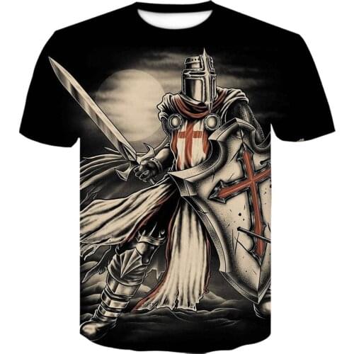 2021 new 3D Print Templar Order Funny T-Shirts Cartoons Children Summer Kids Clothes Man / Woman Tshirts Streetwear men clothing