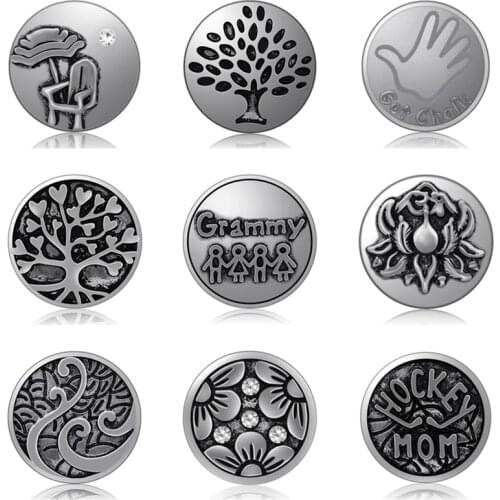 New Beauty Trendy Life Tree Flowers pattern 18mm snap buttons fit 18mm snap necklace jewelry wholesale Gift