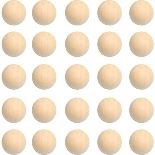 2-10Pcs/Lot Hardwood Balls Solid Natural Beech Wooden Balls Beads Crafts Making Diameter 20MM 30MM 40MM