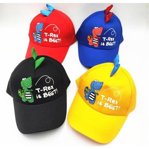 2-8 Years Old Spring Children Baseball Cap Boys Girls Dinosaur Style Snapback Adjustable Kids Hip Hop Hat Sun Cap