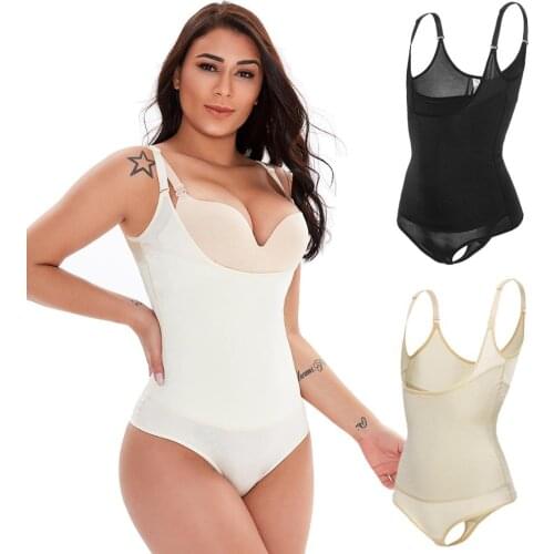 Women Seamless Firm Control Slimming Bodysuit Shapewea Faja Open Bust Briefer Slimmer Full Body Shaper Slim Waist Trainer Corset
