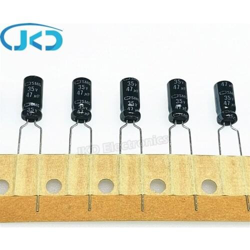 10pcs 47uF 35V NIPPON NCC SMG Series 5*11mm 35V47uF Aluminum Electrolytic Capacitor NIPPON CHEMI CON 47UF 35V