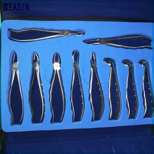 10pcs/set Dental pliers Dentagra dental forceps Kit Teeth forceps