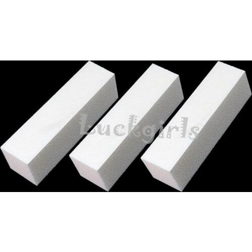 3 Pcs/Lot Nail Art Buffer File Block Pedicure Manicure Buffing Sanding Polish White Makeup Beauty Tools