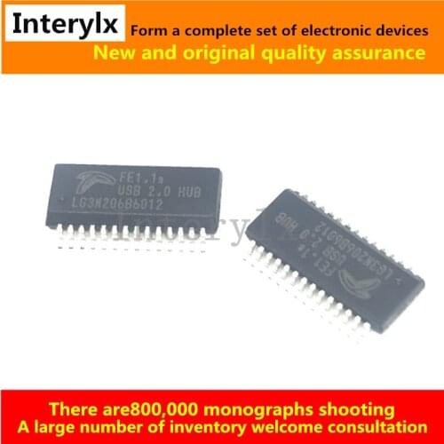 5PCS FE1.1S SSOP28 USB 2.0 4/7 Port Hub Controller At A High Speed 100% New And Original