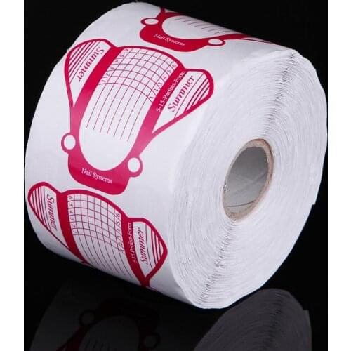 500pcs/roll Nail Art Extension Sticker Purple Fish Shape Guide Tips Stickers Maincure Salon Gel Polish Nails Tool Easy Use