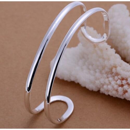 925 jewelry silver plated jewelry bangle fine fashion bracelet bangle top quality wholesale and retail SMTB071