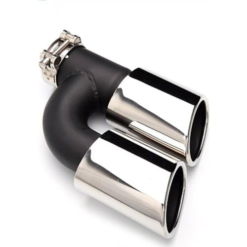 Car Stainless Steel H-shaped Bevel Connection Exhaust Pipe Automobile Tail Throat Exhaust Nozzle for A5 A6L A7TT S6 S5